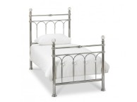 Bentley Designs Krystal 3ft Single Shiny Nickel Metal Bed Frame Thumbnail