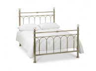 Bentley Designs Krystal 4ft6 Double Champagne Brass Finish Metal Bed Frame Thumbnail