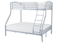 Serene Oslo Triple Sleeper Silver Metal Bunk Bed Thumbnail