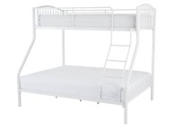 Serene Oslo Triple Sleeper White Metal Bunk Bed Thumbnail