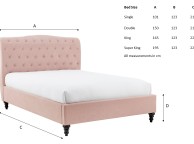 Limelight Rosa 5ft Kingsize Pink Fabric Bed Frame Thumbnail