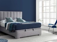 Kaydian Medburn 5ft Kingsize Marbella Grey Fabric Ottoman Storage Bed Thumbnail