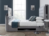 Kaydian Titan 6ft Super Kingsize Marbella Grey Fabric Media Bed Thumbnail