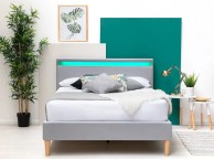 Sleep Design Wentworth 4ft small Double Grey Fabric Bed Frame Thumbnail