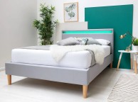 Sleep Design Wentworth 4ft small Double Grey Fabric Bed Frame Thumbnail