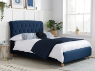 Birlea Brompton 4ft6 Double Blue Fabric Bed Frame Thumbnail