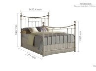 Birlea Bronte 4ft6 Double Cream Metal Bed Frame Thumbnail