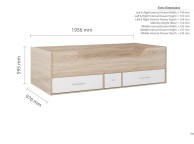 Birlea Camden 3ft Single White And Oak Finish Cabin Bed Thumbnail