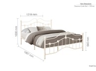 Birlea Canterbury 4ft Small Double Cream Metal Bed Frame Thumbnail
