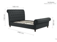 Birlea Castello 4ft6 Double Charcoal Fabric Bed Frame Thumbnail