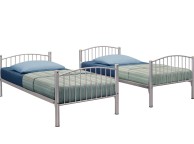 Birlea Corfu Silver Metal Bunk Bed Frame Thumbnail