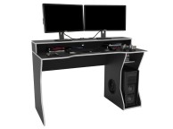 Birlea Enzo Black And Silver Gaming Desk Thumbnail