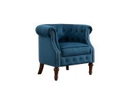 Birlea Freya Chair In Blue Fabric Thumbnail