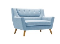 Birlea Lambeth 2 Seater Sofa In Duck Egg Blue Fabric Thumbnail