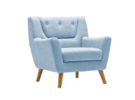 Birlea Lambeth Armchair In Duck Egg Blue Fabric Thumbnail