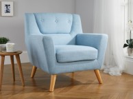 Birlea Lambeth Armchair In Duck Egg Blue Fabric Thumbnail