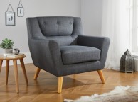 Birlea Lambeth Armchair In Grey Fabric Thumbnail