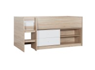 Birlea Leyton 3ft Single White And Oak Finish Cabin Bed Thumbnail