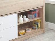 Birlea Leyton 3ft Single White And Oak Finish Cabin Bed Thumbnail