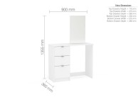 Birlea Madison White Dressing Table With Mirror Thumbnail