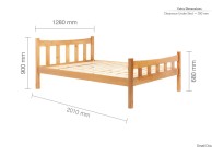 Birlea Miami 4ft Small Double Pine Wooden Bed Frame Thumbnail