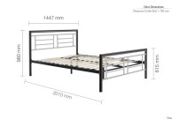 Birlea Montana Chrome and Nickel 4ft6 Double Metal Bed Frame Thumbnail