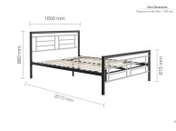 Birlea Montana Chrome and Nickel 5ft Kingsize Metal Bed Frame Thumbnail