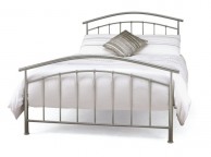 Serene Mercury 4ft Small Double Silver Metal Bed Frame Thumbnail