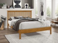 Time Living Ascot 5ft Kingsize Oak Finish Wooden Bed Frame Thumbnail