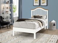 Time Living Chester 5ft Kingsize White Wooden Bed Frame Thumbnail