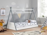 Birlea Teepee 3ft Single Grey And White Wooden Bed Frame Thumbnail