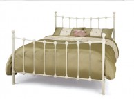 STORE CLEARANCE Serene Marseilles 5ft Kingsize Ivory Metal Bed Frame Thumbnail
