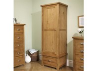 Birlea Woburn Oak 1 Door 1 Drawer Wardrobe Thumbnail