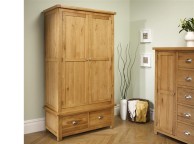 Birlea Woburn Oak 2 Door 2 Drawer Wardrobe Thumbnail