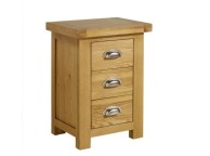 Birlea Woburn Oak 3 Drawer Small Bedside Thumbnail