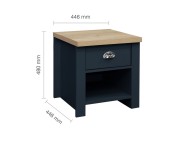 Birlea Highgate Navy Blue And Oak Finish Lamp Table Thumbnail