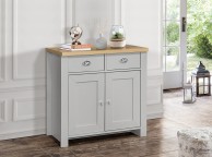 Birlea Highgate Grey And Oak Finish 2 Drawer 2 Door Sideboard Thumbnail