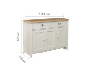 Birlea Highgate Cream And Oak Finish 2 Drawer 3 Door Sideboard Thumbnail