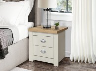 Birlea Highgate Cream And Oak Finish 2 Drawer Bedside Thumbnail