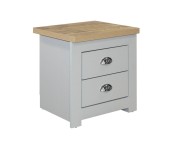 Birlea Highgate Grey And Oak Finish 2 Drawer Bedside Thumbnail