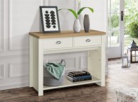 Birlea Highgate Cream And Oak Finish 2 Drawer Console Table Thumbnail