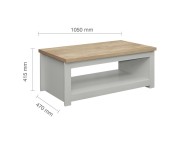 Birlea Highgate Grey And Oak Finish Coffee Table Thumbnail