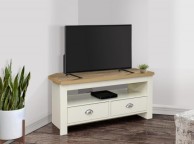 Birlea Highgate Cream And Oak Finish Corner TV Unit Thumbnail