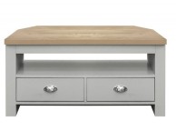 Birlea Highgate Grey And Oak Finish Corner TV Unit Thumbnail