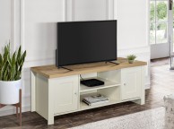 Birlea Highgate Cream And Oak Finish Large TV Unit Thumbnail