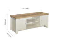 Birlea Highgate Cream And Oak Finish Large TV Unit Thumbnail