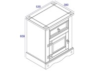 Core Corona Pine 1 Drawer 1 Door Bedside Thumbnail