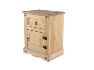 Core Corona Pine 1 Drawer 1 Door Bedside Thumbnail