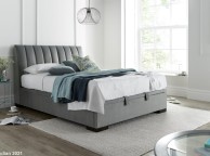 Kaydian Lanchester 5ft Kingsize Velvet Grey Fabric Ottoman Storage Bed Thumbnail