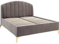 GFW Pettine 4ft6 Double Grey Fabric Ottoman Bed Frame Thumbnail